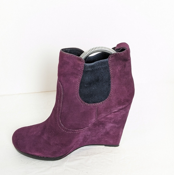 Tory Burch purple suede wedge boots - Picture 10 of 16